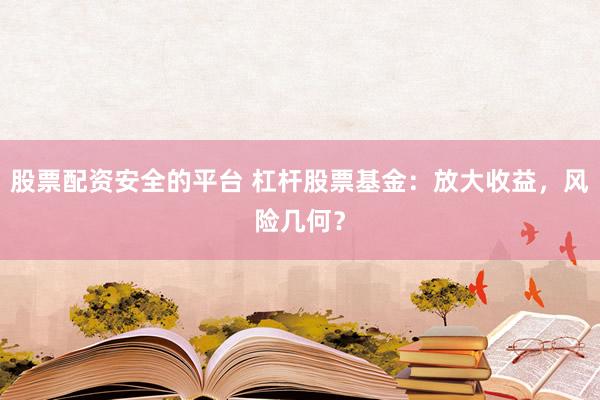 股票配资安全的平台 杠杆股票基金：放大收益，风险几何？