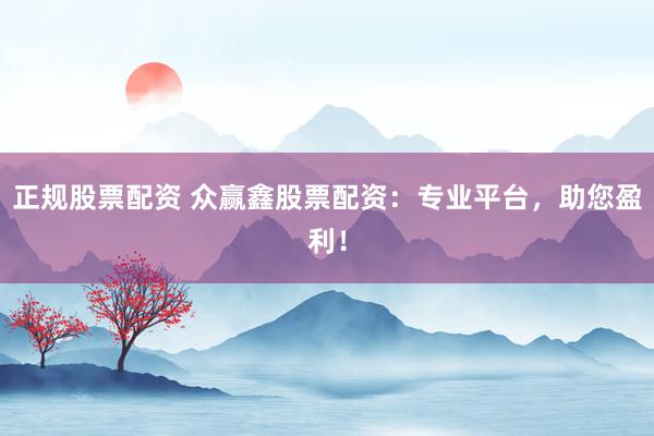 正规股票配资 众赢鑫股票配资：专业平台，助您盈利！