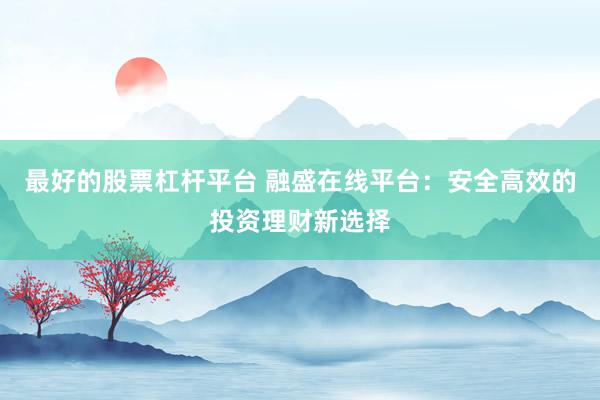 最好的股票杠杆平台 融盛在线平台：安全高效的投资理财新选择