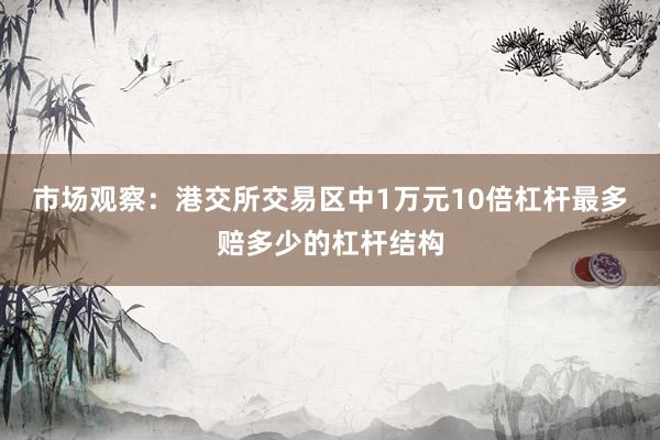市场观察：港交所交易区中1万元10倍杠杆最多赔多少的杠杆结构
