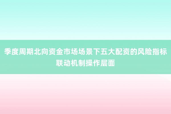 季度周期北向资金市场场景下五大配资的风险指标联动机制操作层面